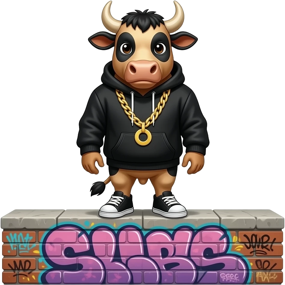 Thug cow emoji