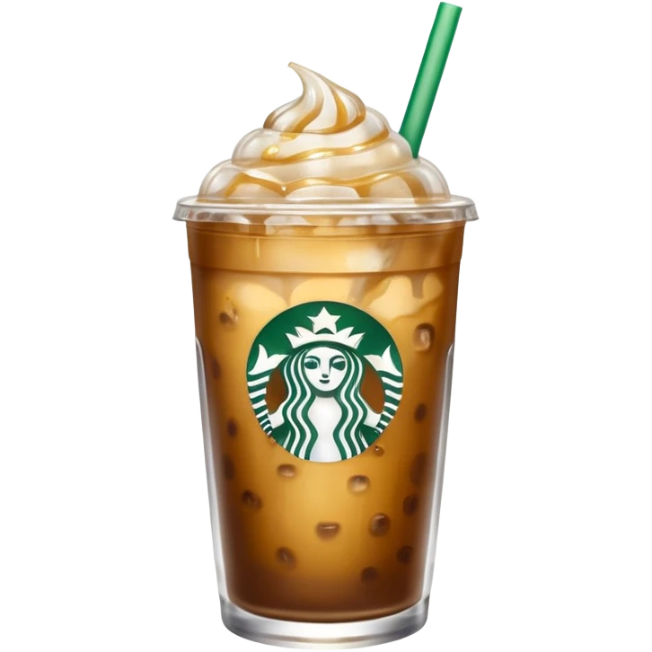 Gold Starbucks iced coffee  emoji