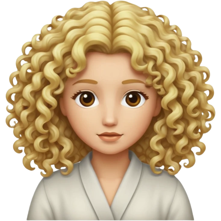 Blonde curly hair emoji