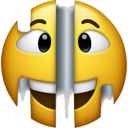 Happy face behind bars  emoji