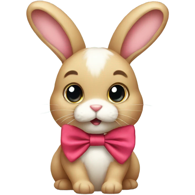 Bunny wearing a bow emoji