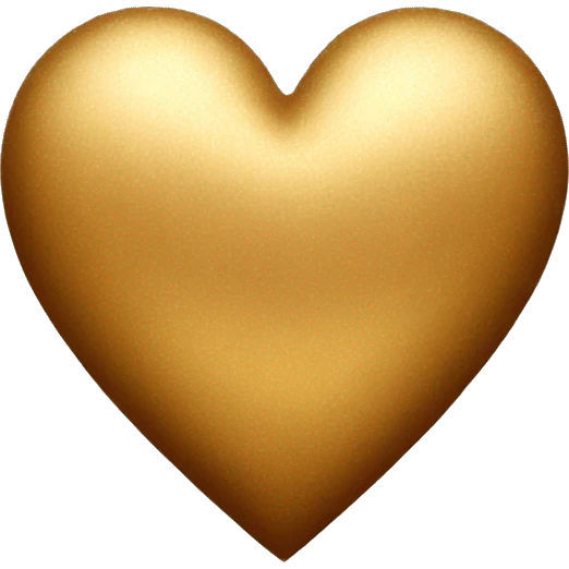 Brown gold heart  emoji