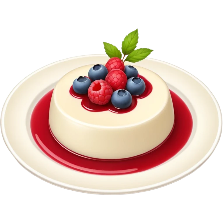 panna cotta on dish emoji