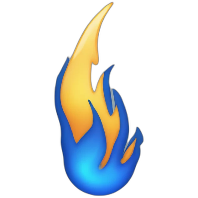 flamme bleue emoji