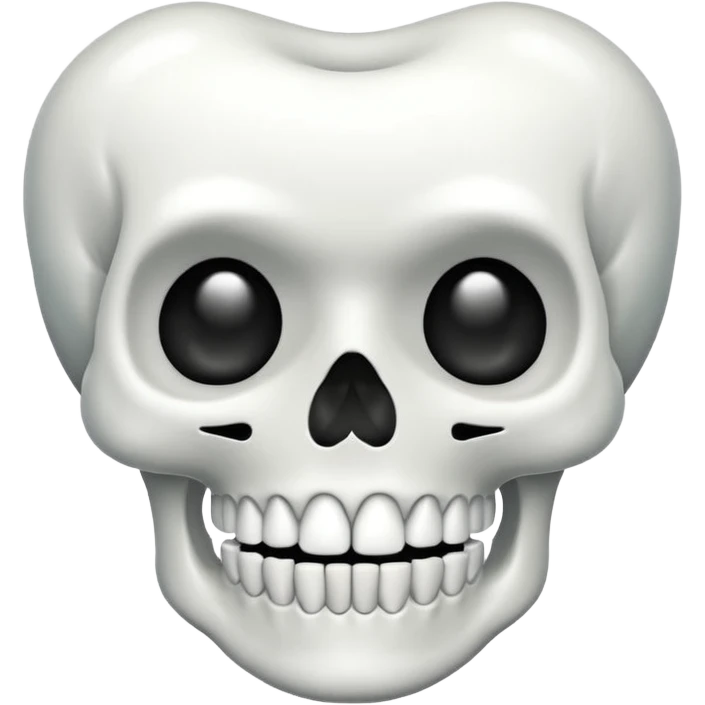 tooth skull shaped emoji
