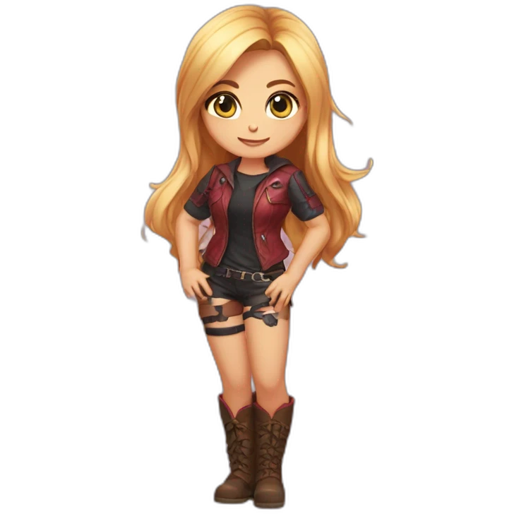 Katarina felene posing legs and kitten emoji