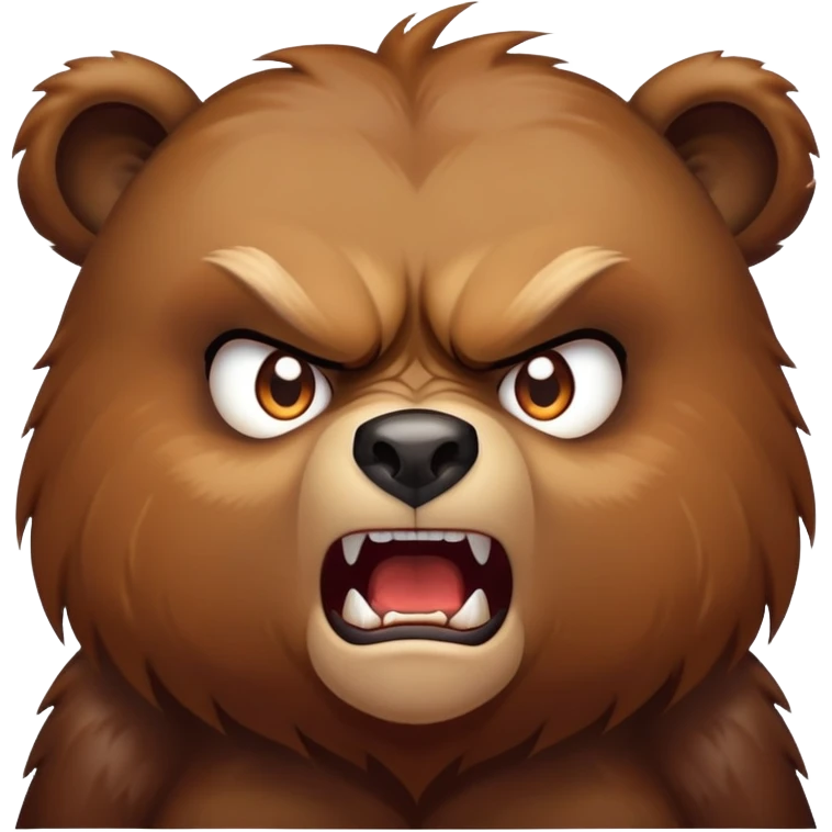 Angry girl bear emoji