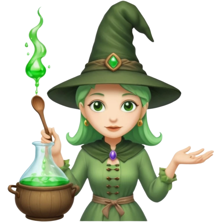 green witch cooking potion emoji