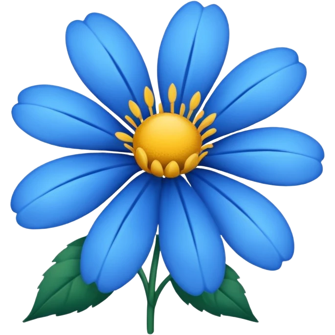 blue flower emoji