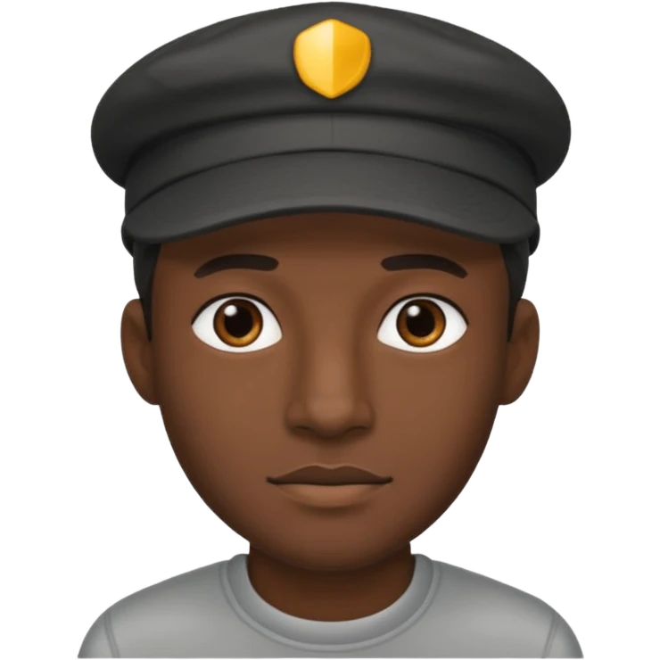 A black Guy with à cap emoji