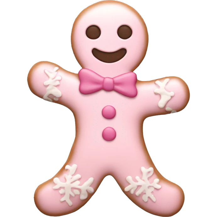pale pink gingerbread man emoji