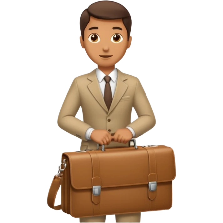 hombre elegante con maletin emoji
