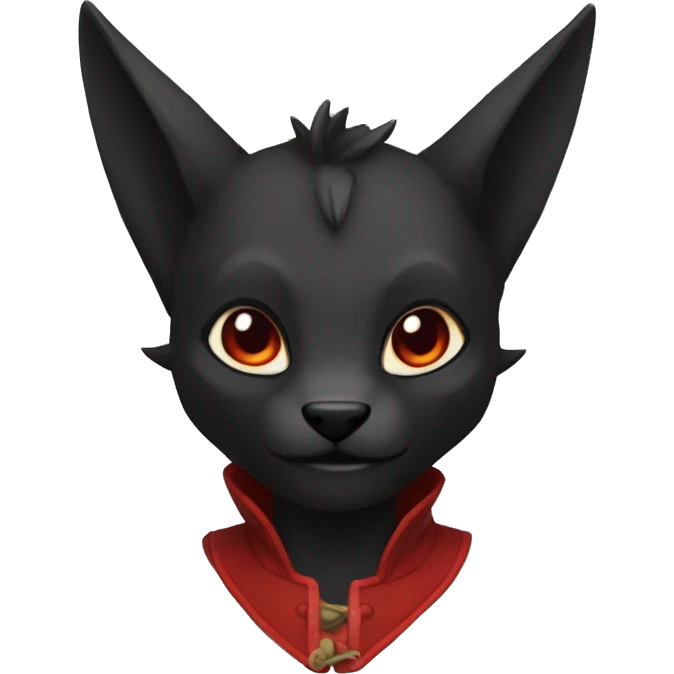 Black Red Anthro Fakémon emoji