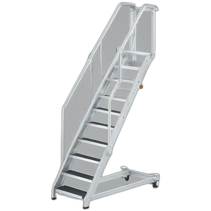 aluminium stair ladder 5 steps with platform logo emoji