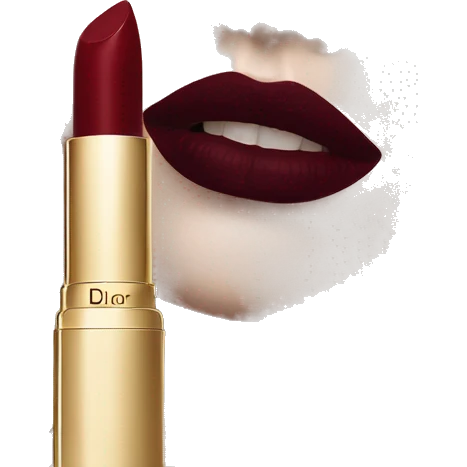 dark red Dior lipstick emoji