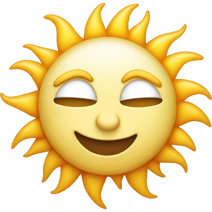 Sun face emoji