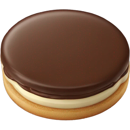 alfajor cubierto completamente en chocolate  emoji