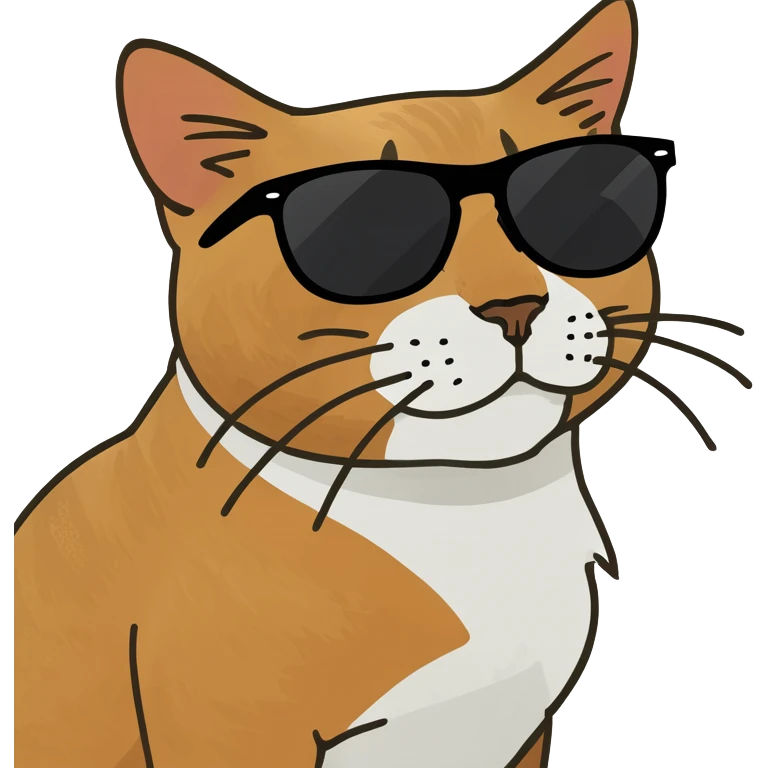 Cat with sunglasses emoji