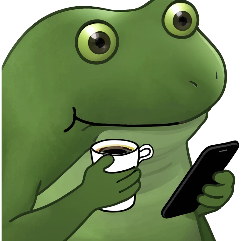Phone with coffee  emoji