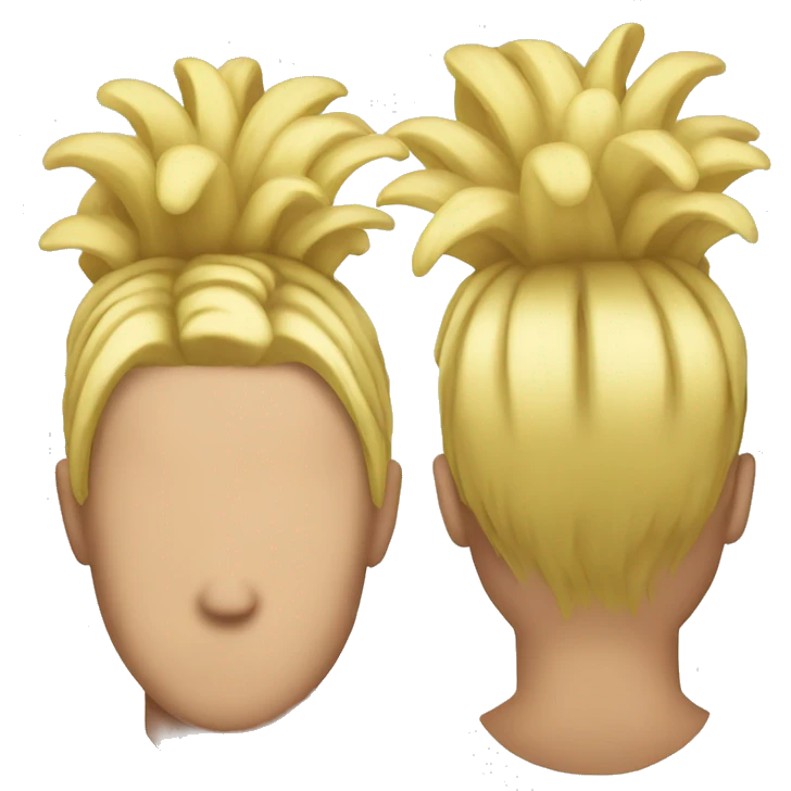 hair but it looks like pinapl emoji
