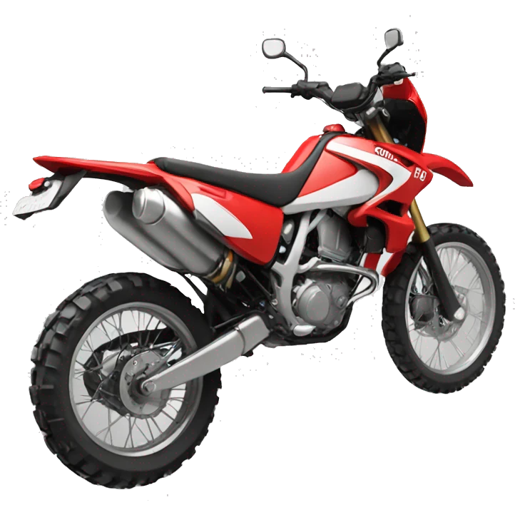red enduro motorcycle  emoji