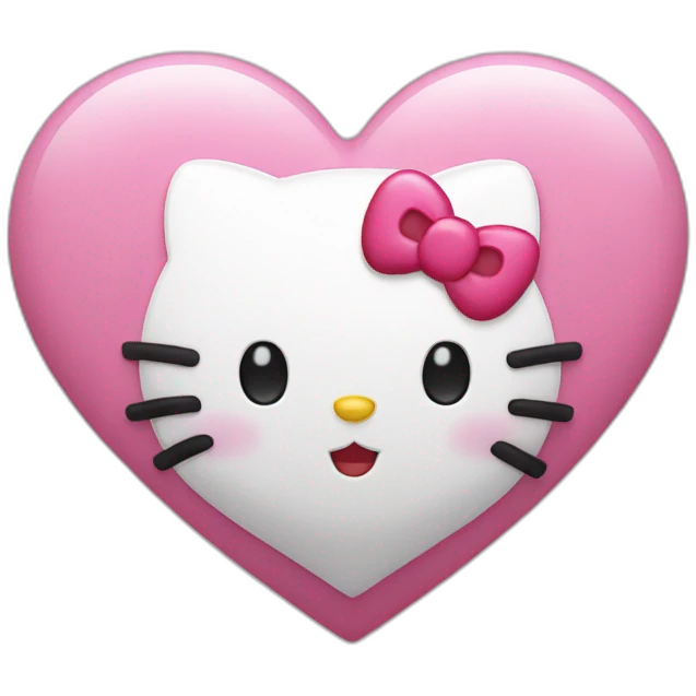 hello kitty coeur emoji