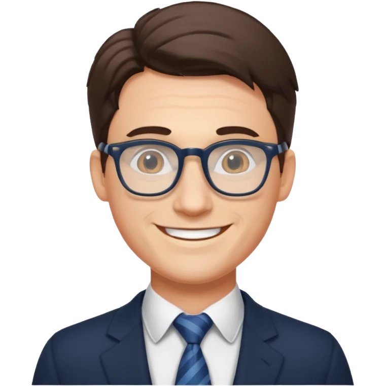 white collar man with glasses emoji