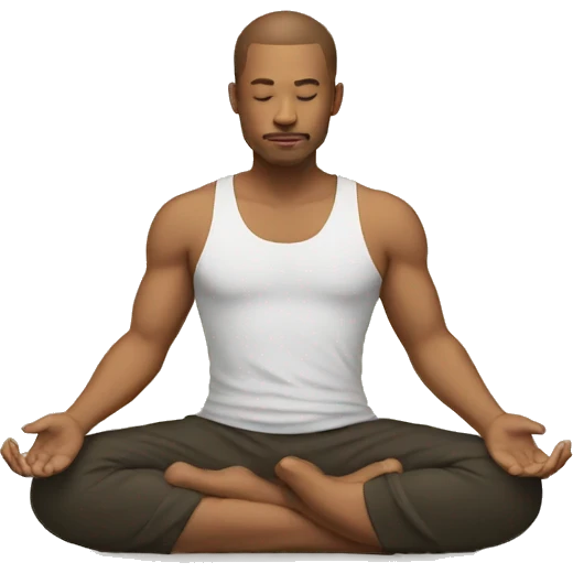 Homem meditando  emoji