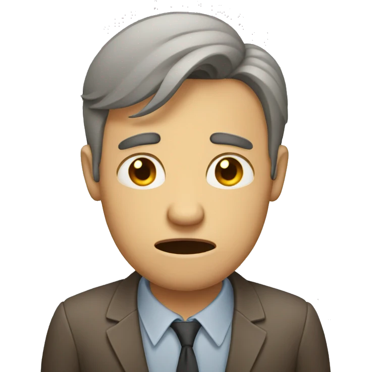 Typing man crying emoji