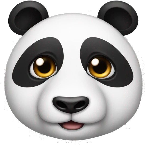 Panda with rabbit eyes emoji