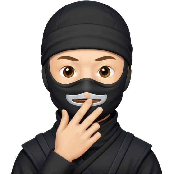 foto do Ninja ele mandando calar a boca emoji