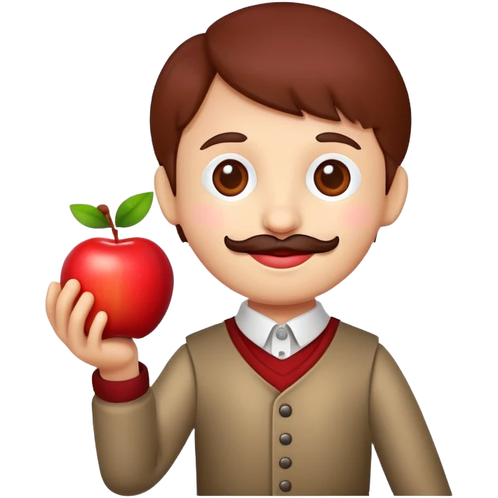 Puppet whit an Apple emoji