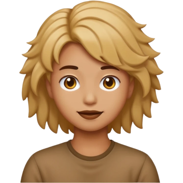 Imagine a same bit emoji with same hairstyle, same hair, same tone , same pose and remove background

 emoji