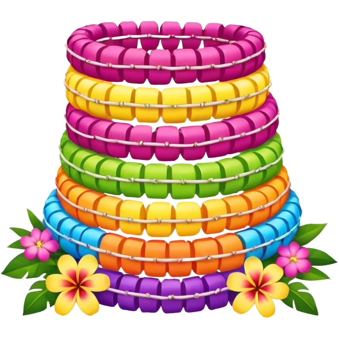 stack of lei emoji