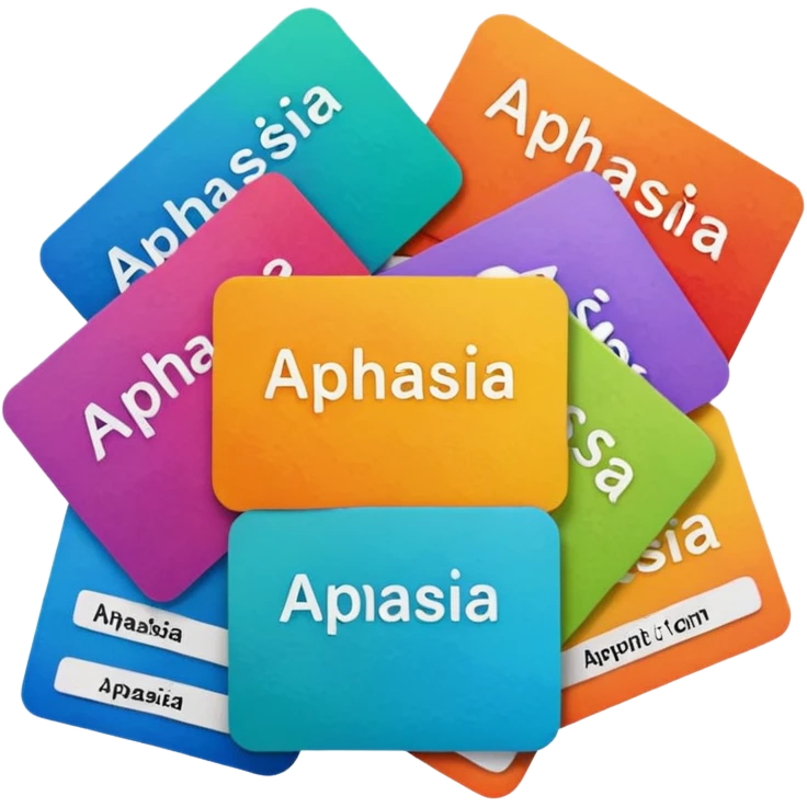 Aphasia patient cards emoji