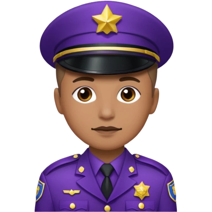 glitter purple officer emoji