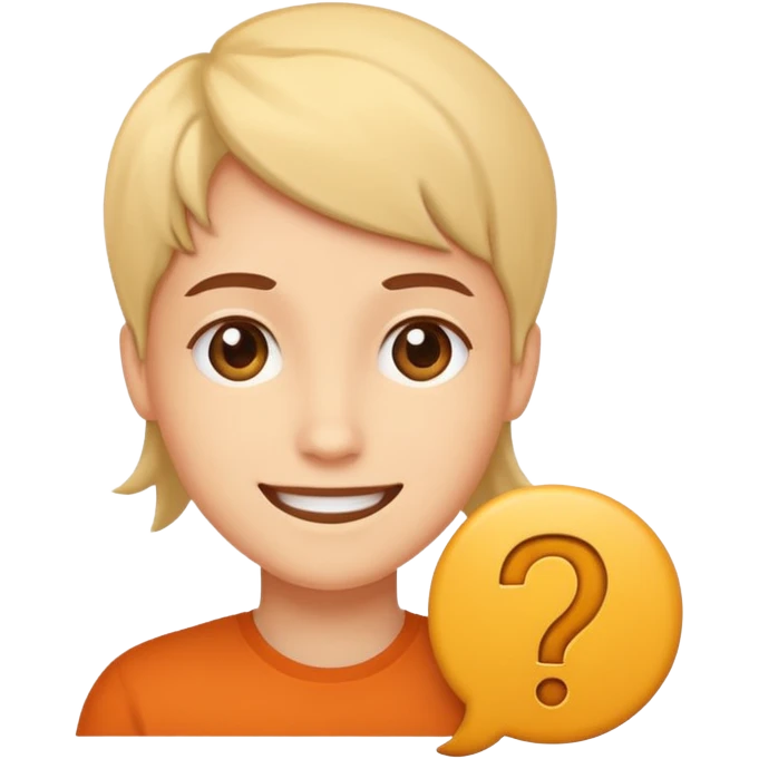 Smile with question mark  emoji