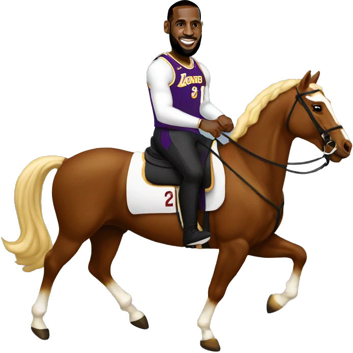 Lebron sur un cheval emoji