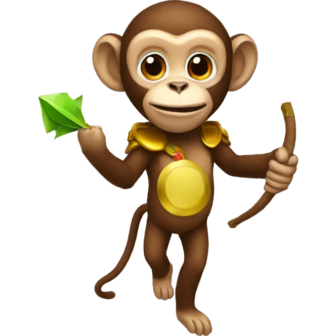 monkey with dart emoji