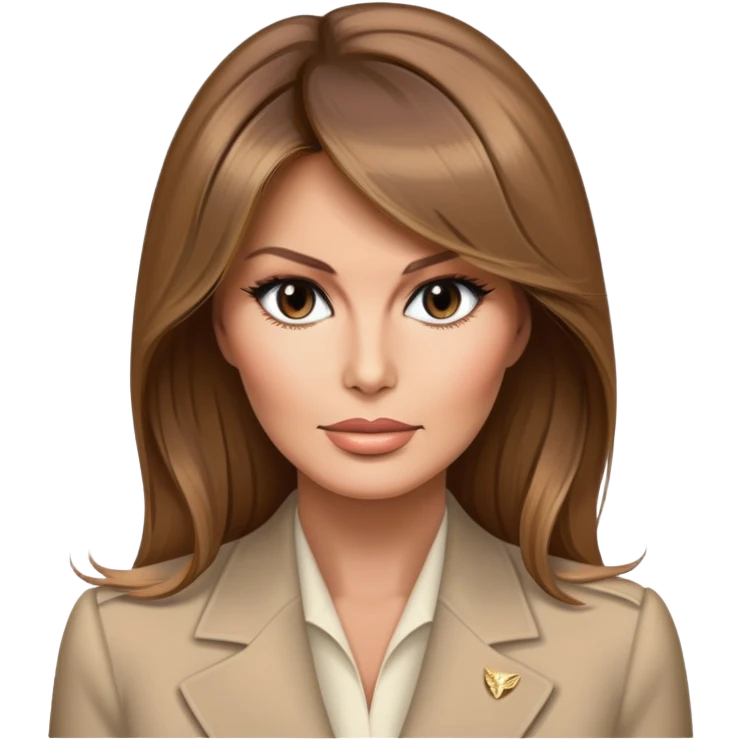 Melania Trump former First Lady with elegant style and light brown hair emoji