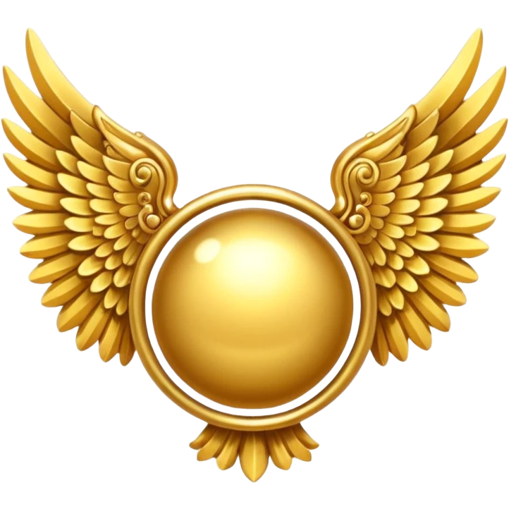 Redondo,con alas y dorado emoji