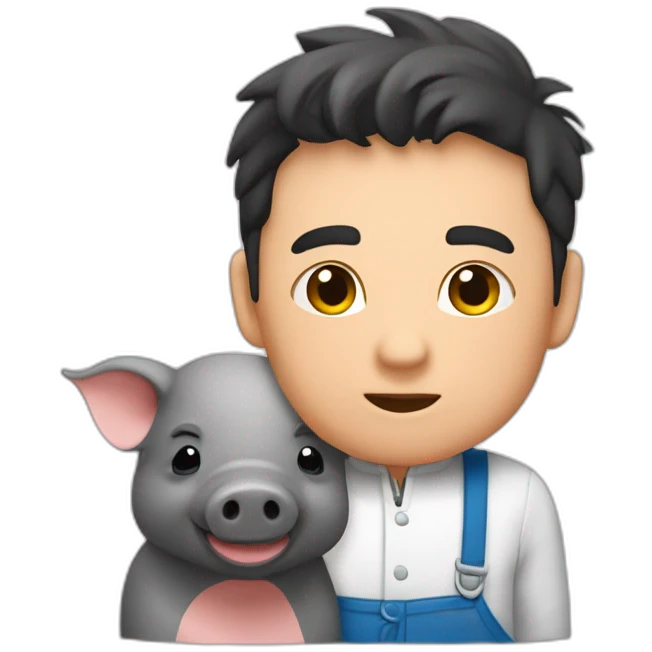 Cerdito panzon enseñando la panza emoji