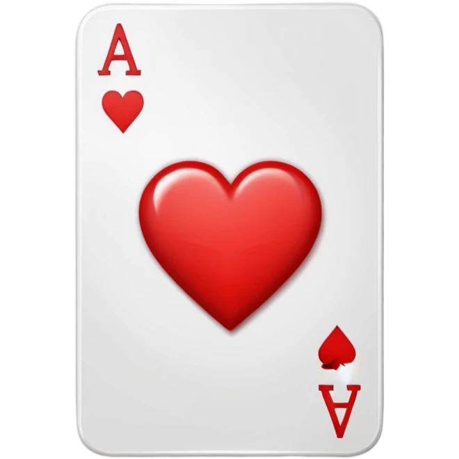 ace of heart poker card emoji