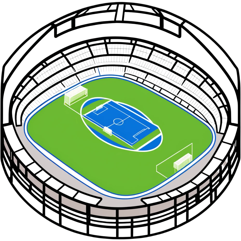 urubu flying over Maracanã stadium, cartoonish sticker style emoji