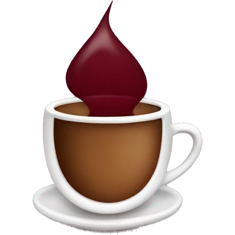  burgundy hot cup of coffee emoji