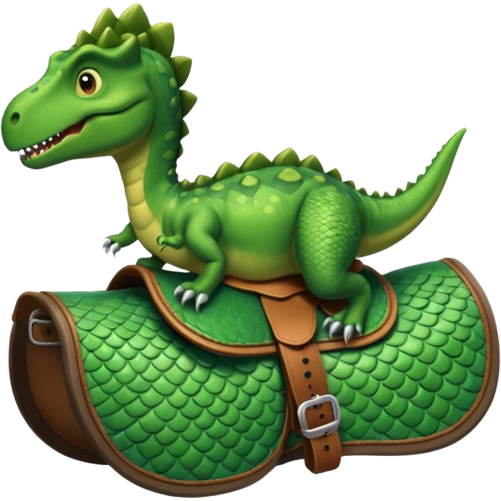Dinosaur in saddle, pov emoji