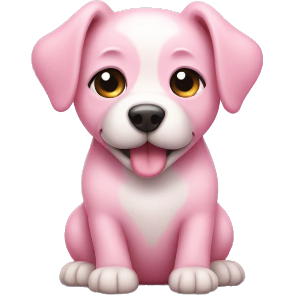 cute pink dog emoji