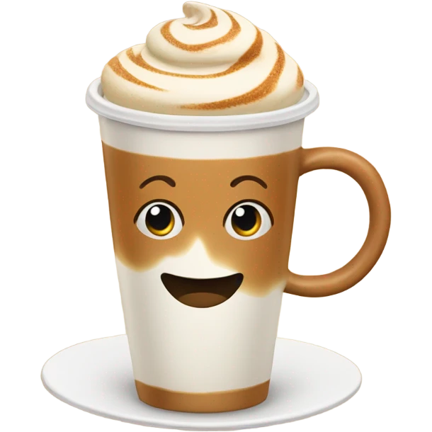 A caramel latte  emoji
