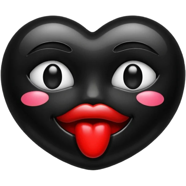 Black kiss emoji emoji