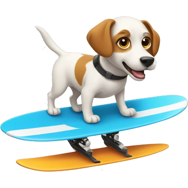 Dog surfing emoji